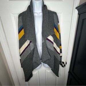 Stambecco Women’s Medium Gray Wool Knit Cardigan Sweater Top M Made In Italy